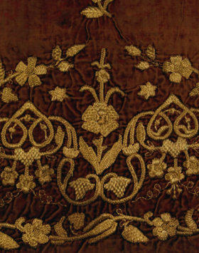 Ottoman Velvet with Metallic Embroidery