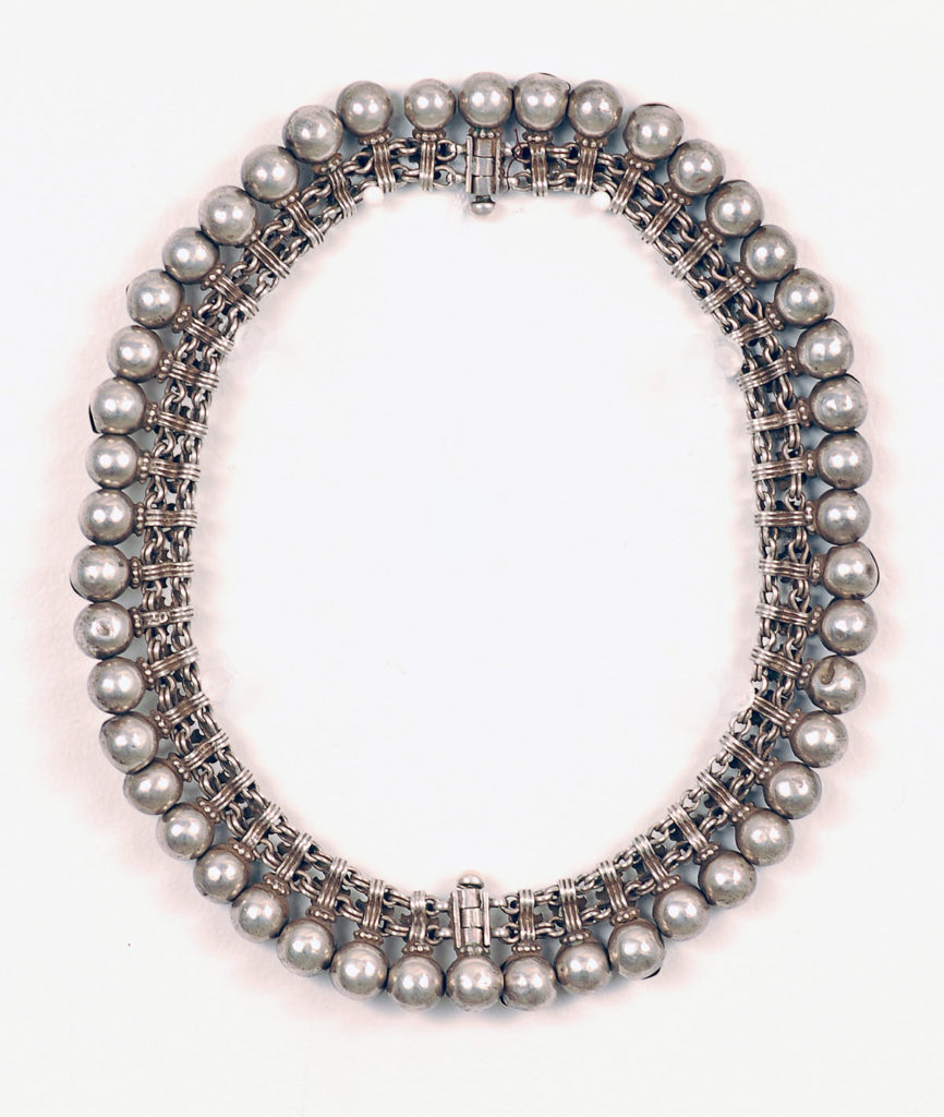 Silver anklets and silver necklace