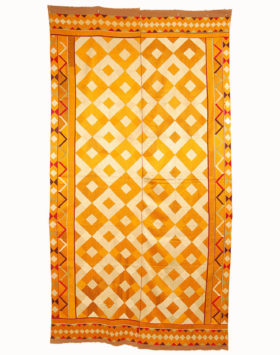Phulkari with Gold and White Diamonds