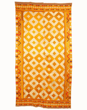 Phulkari with Gold and White Diamonds