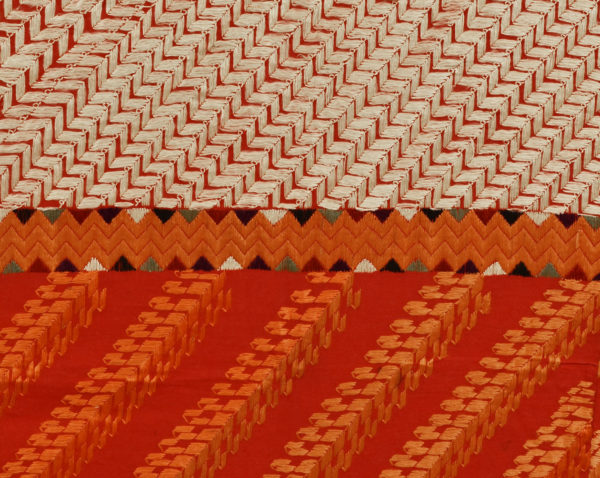 Red and White Phulkari