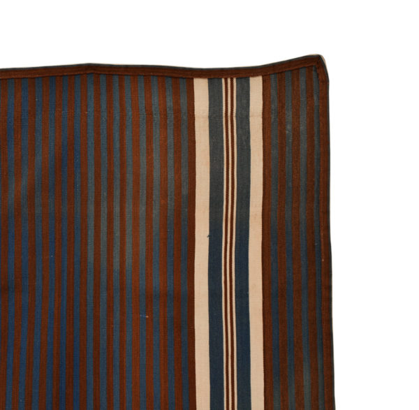 Blue and Brown Striped Poncho